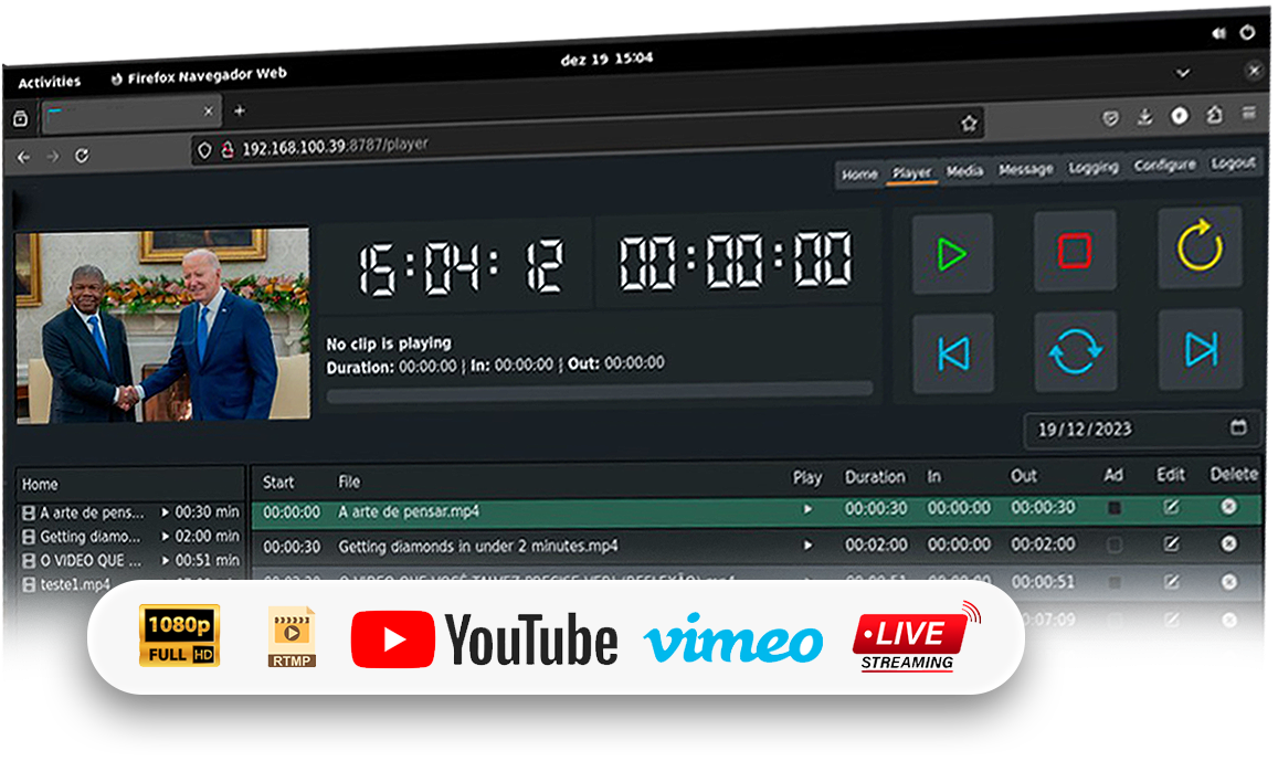 FluxoPlayOut Interface